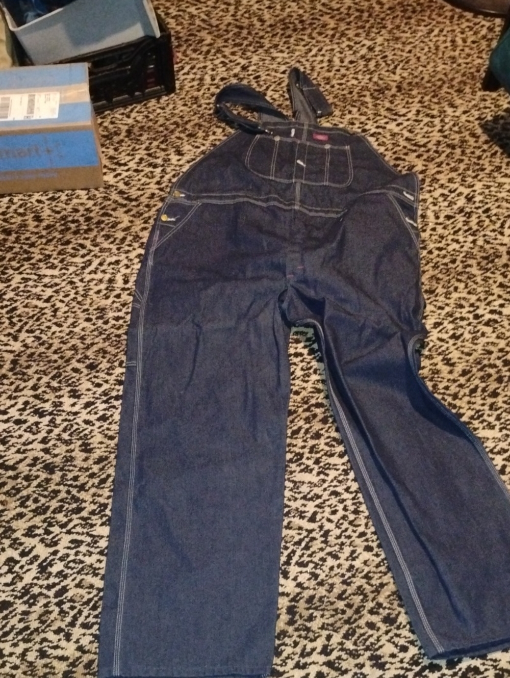 Dickies Navy Blue Denim Men's Bib Overalls